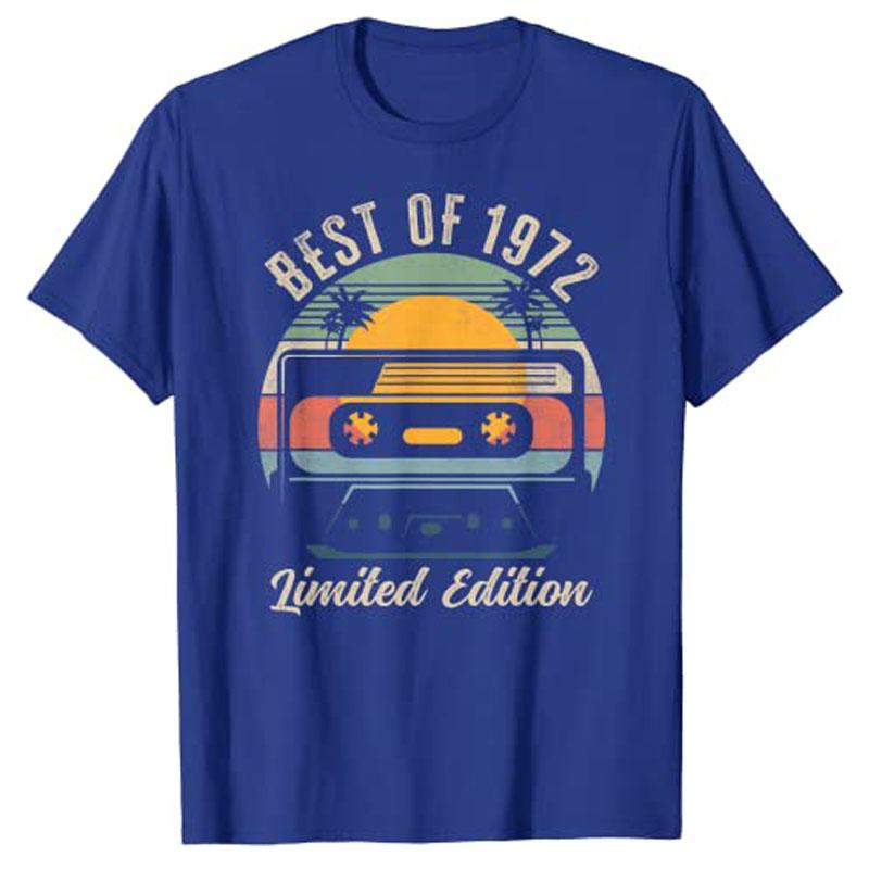 Best of 1972 54th Birthday Gifts Limited Edition 54 Year Old TShirt Graphic Tee Tops for Husband Presents Born In 1972 Clothes