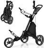 GYMAX Golf Hand Golf Golf 3 включает в себя зонт Foot Hand Golf Carry Push Cart Cart, Guide, Carry, Carry, Wheels, Folding, Storage, Compact, Holder,