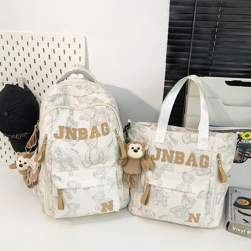 Korean Style Trendy Backpack for Middle & High School Students - Cool Print for Boys & Girls, Ideal for Streetwear & Travel.