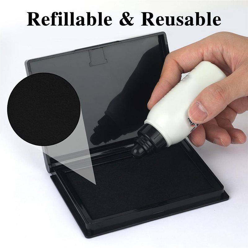 Premium For All Stamp Type Compatible Black Ink Stamp Pad-4 X 2.5 Inch, Perfect Ideal For Office And Crafting Use