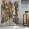 Водонепроницаемая занавеска для душа, природа, 3D цветы, принт, домашний декор для ванной комнаты