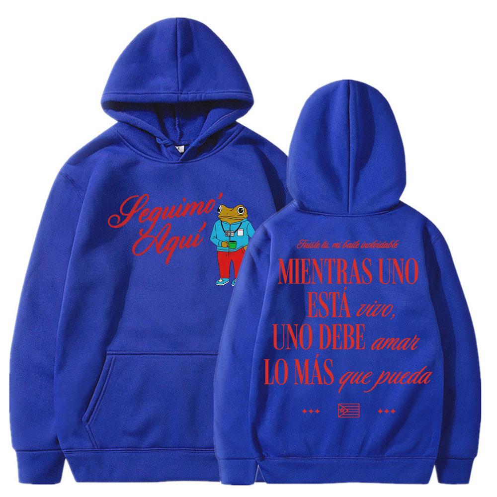 Rapper BAD BUNNY Music Album Hoodies Fashion Music Unisex Sweatshirt Fleece Oversized Casual Pullovers Streetwear Fans Gifts