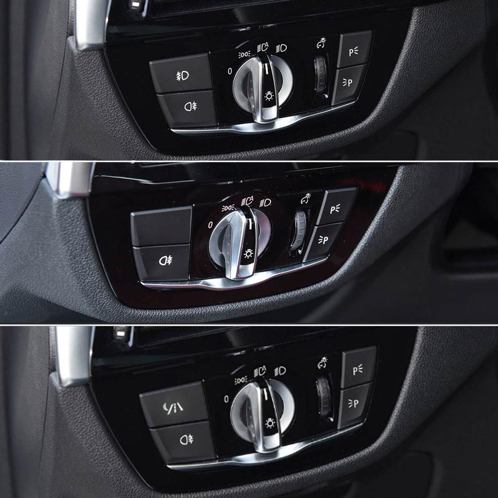 Car Headlight Switch Rotary Knob Head Lamp Switch Foglight Button Cover Replace For BMW G30 G31 G38 F90 G32 G01 G08 F97 G02 F98