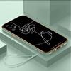 Luxury Plated TPU Phone Case With Lanyard for Samsung Galaxy A04 05s A13 A14 A24 A54 A34 Note20 S23 Ultra Cases A18 Love Yourself Flower Art Cover