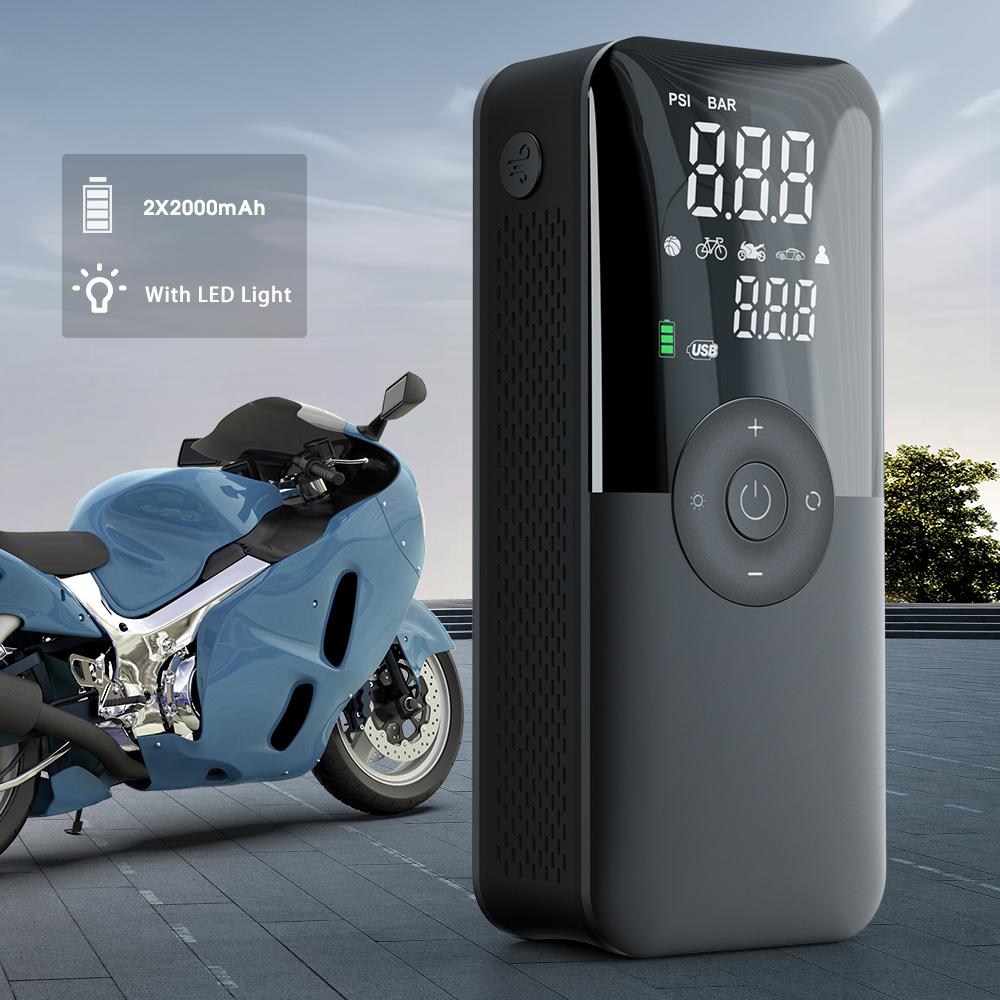 Carsun Мини-портативный накачиватель шин 150PSI перезаряжаемый электрический велосипед цифровой воздушный компрессор футбольный насос 4000 мАч внешний аккумулятор фонарик