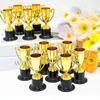 Plastic Material Gold Plated Trophies Small Size Mini Trophy Prize Plastic Trophy Set  For Kids
