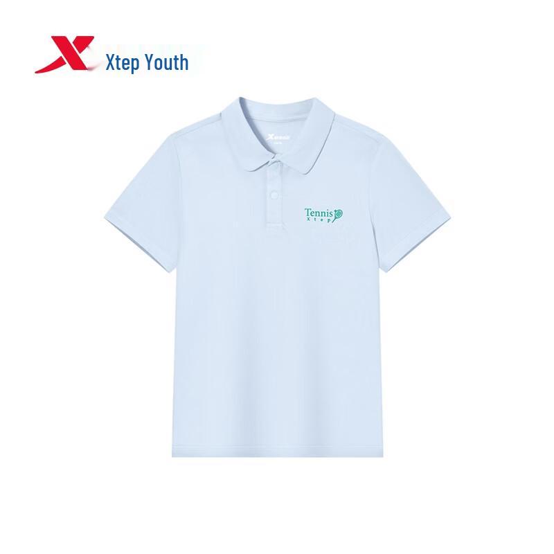 Xtep Youth Breathable Short Sleeve Polo Shirt