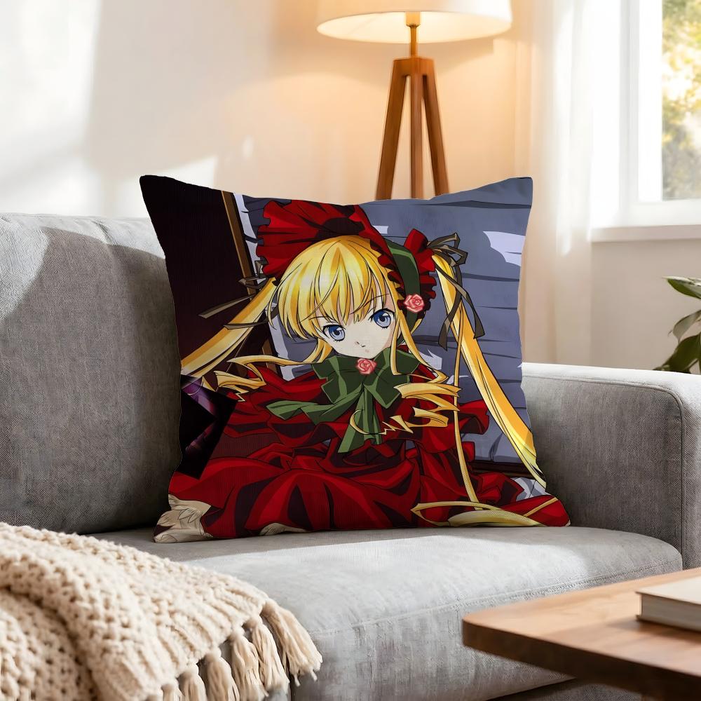 Anime Rozen Maiden Cushion Cover 1Pcs Decorative Covers Soft Cushion Case For Sofa Couch Decor 40X40 45X45 Pillowcases