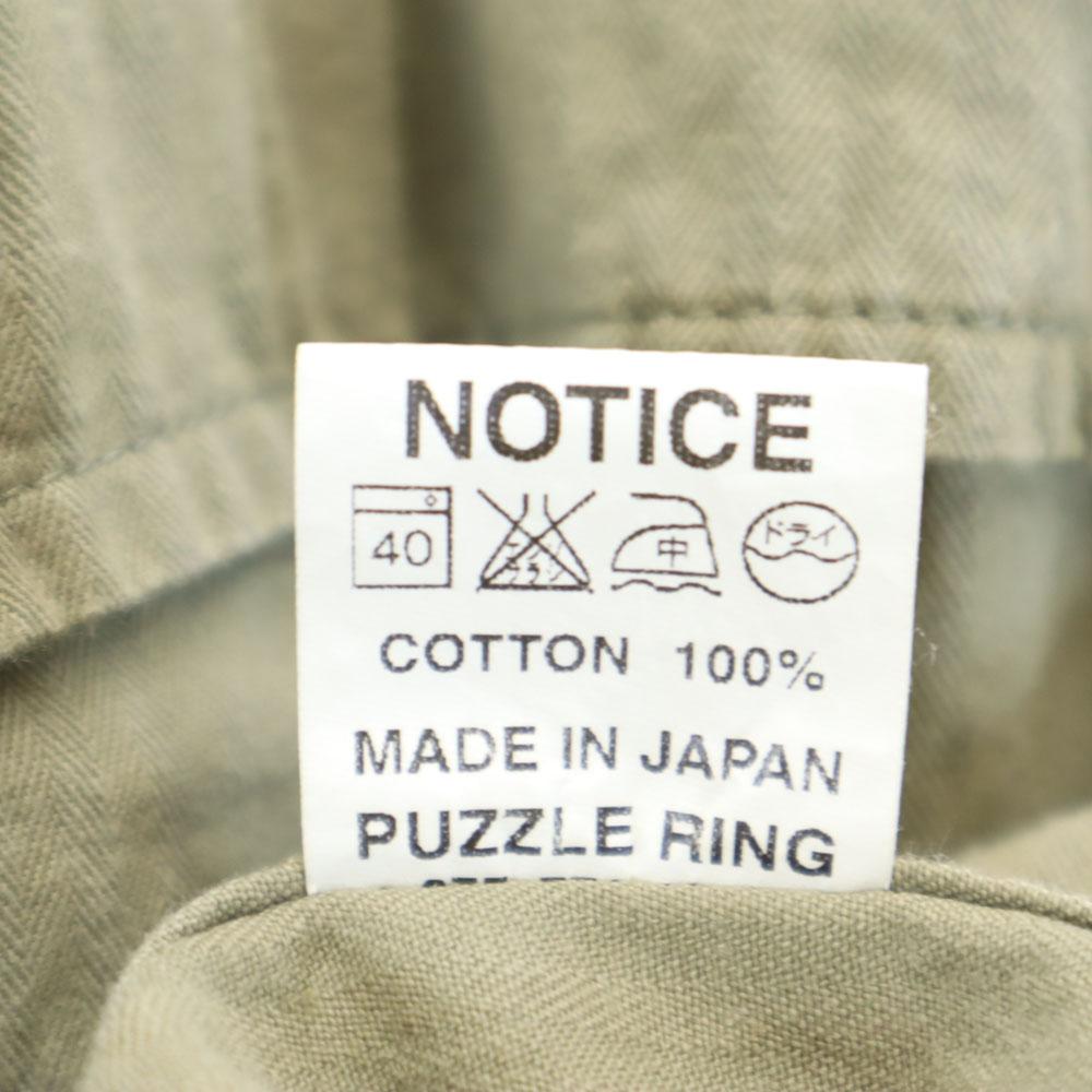 SASAFRAS сделано в Японии Рубашка рабочая с длинным рукавом S Хаки бежевый Елочка Мужская Б/у