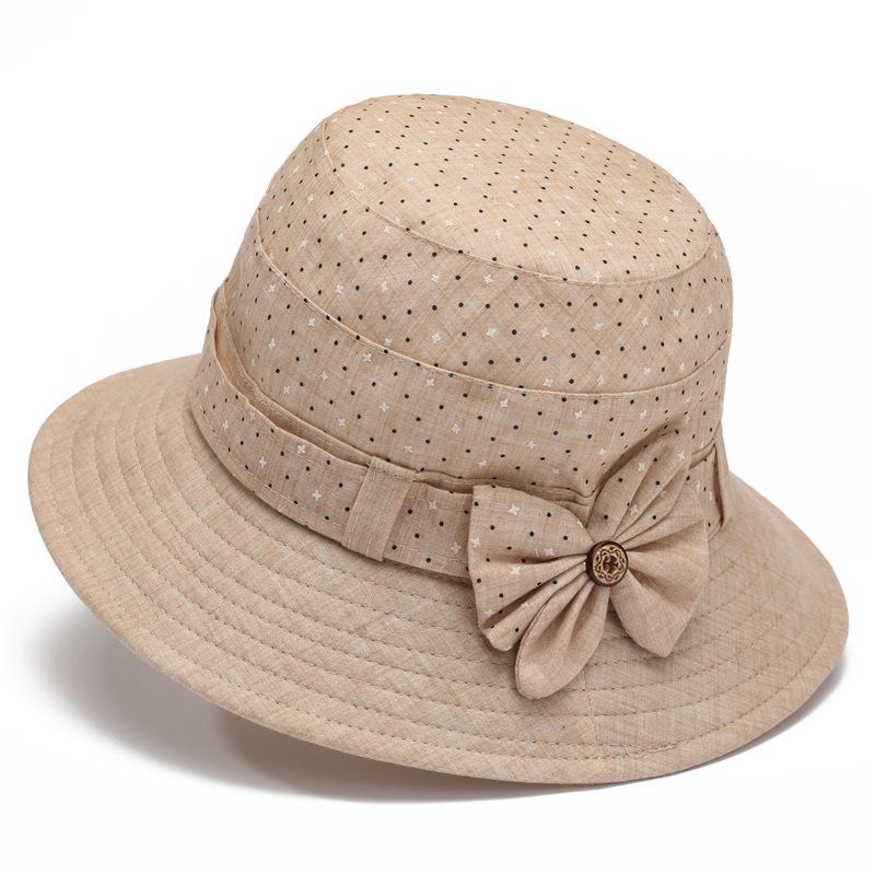 Шляпа женская весенне-осенняя шляпа от солнца шляпа-панама для бабушки тонкая солнцезащитная шляпа-ведро тканевая шляпа