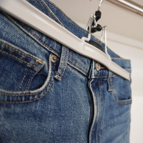 Shinko Hanger One-Lock Hangers, Gray, Set of 2, for Pants, Jeans, and Slacks, One-Touch Clip-On Clothes, Closet Organization, 017272