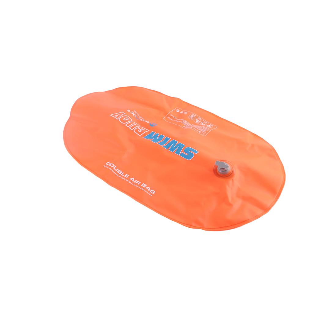 Double Bubble Swimming Buoy Thickened Inflatable Balloon Diving Lifesaving Float Bag Vital Orange