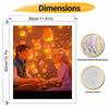 Disney digital oil painting Rapunzel Flynn lantern art handmade diy gift home decoration