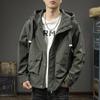 Outdoor Casual Functional Jacket Men'S Tooling Jacket Loose Large Size Trendy Brand Multi-Pocket Hooded Outer
