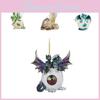 Whimsical Organic Glass Eyeball Dragon Car Accessory Fun Holiday Home Decoration Gift