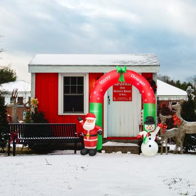 8 футов рождественские надувные арки Санта-Клауса и снеговика для украшения двора, украшения для дома для отдыха и двора