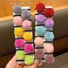 20 colorful random hairballs, rubber bands, sweet and cute hair rings suitable for daily use as hair accessories