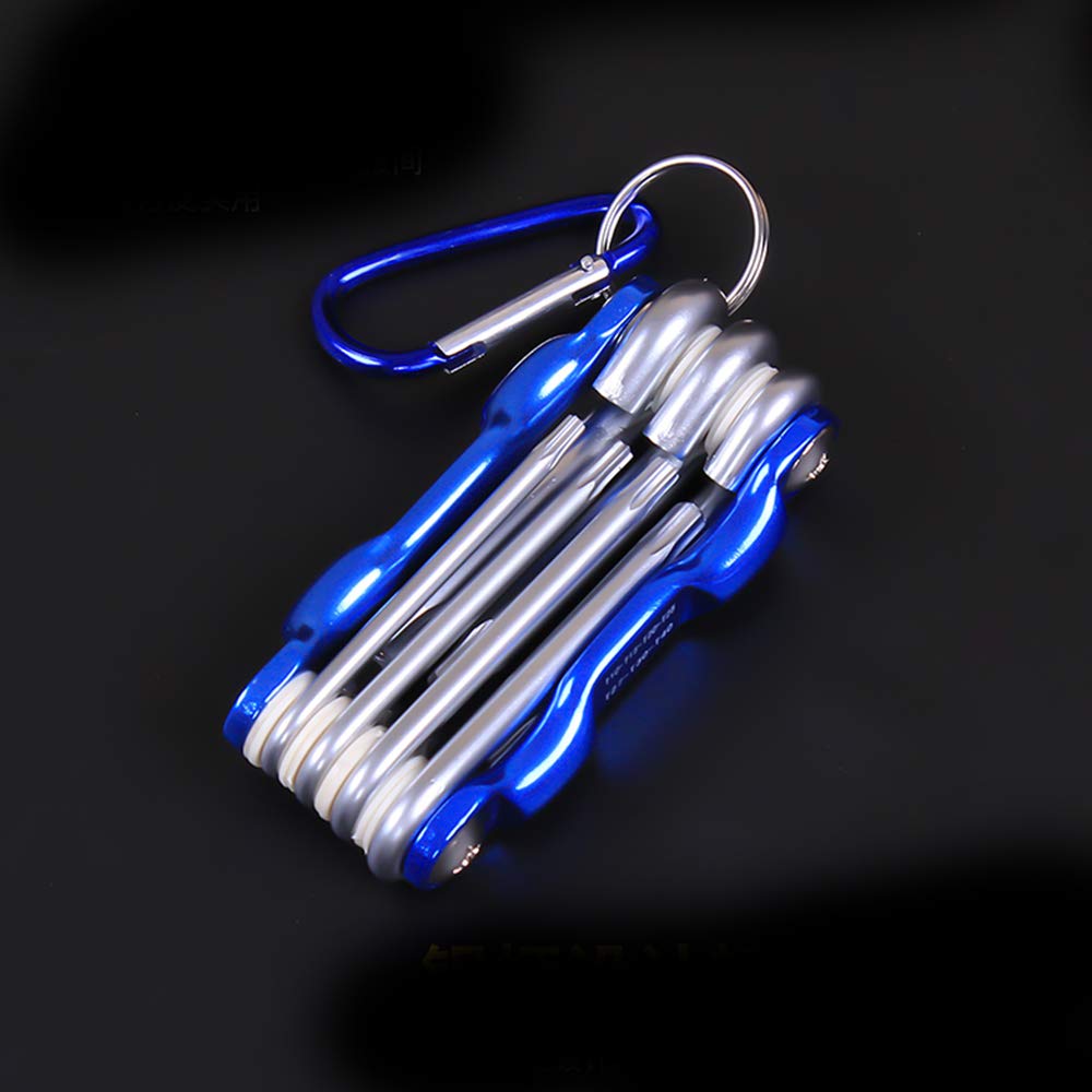 BESTU Набор шестигранных гаечных ключей в форме звезды Набор отверток складного типа T9 T10 T15 T20 T27 T30 T40 Набор из 8 штук Совместимость с винтами Ножевого типа Прецизионный шестигранный кулачковый ключ