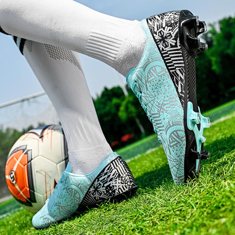 Мужские низкие футбольные бутсы большого размера с длинными шипами, нескользящие, износостойкие, TPR, искусственный газон, детские футбольные бутсы с длинными шипами