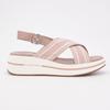Striped Fabric Sandals Thick Sole Woman