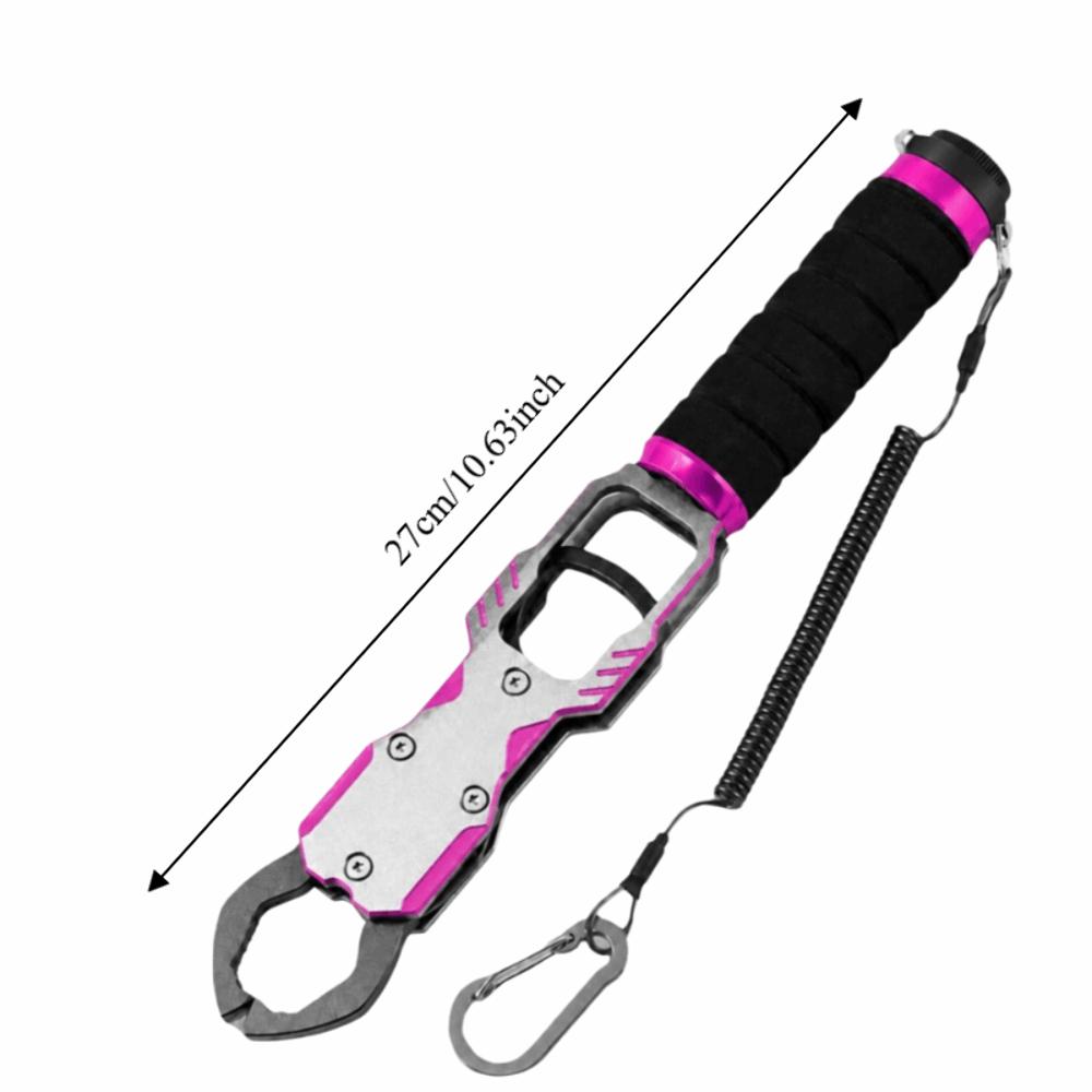 Aluminum Alloy Fishing Grabber with 40lb Scale Fish Holder Fish Lip Gripper  Catch and Release
