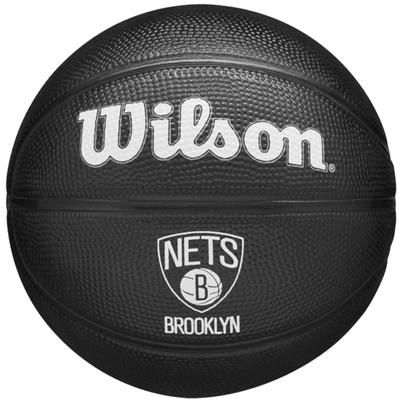 Wilson Мини-мяч Team Tribute Brooklyn Nets, черный баскетбольный мяч унисекс