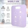 2 Pcs Shirt Folding Board, Portable Clothes Folder Plastic Laundry folders for Travel Adult White