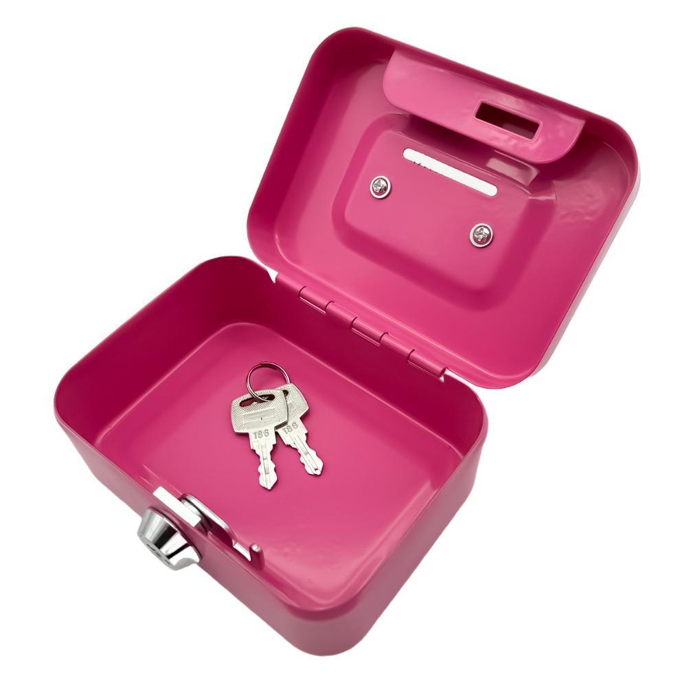 4.53" X 3.35" Key Lock Cash Box Small Money Organizer Home Gadget Cash Storage Box Kids
