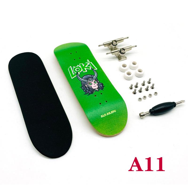 1 комплект, подшипники для скейтборда, колеса, противоскользящая накладка, кленовая древесина, мини-скейтборд с отверткой