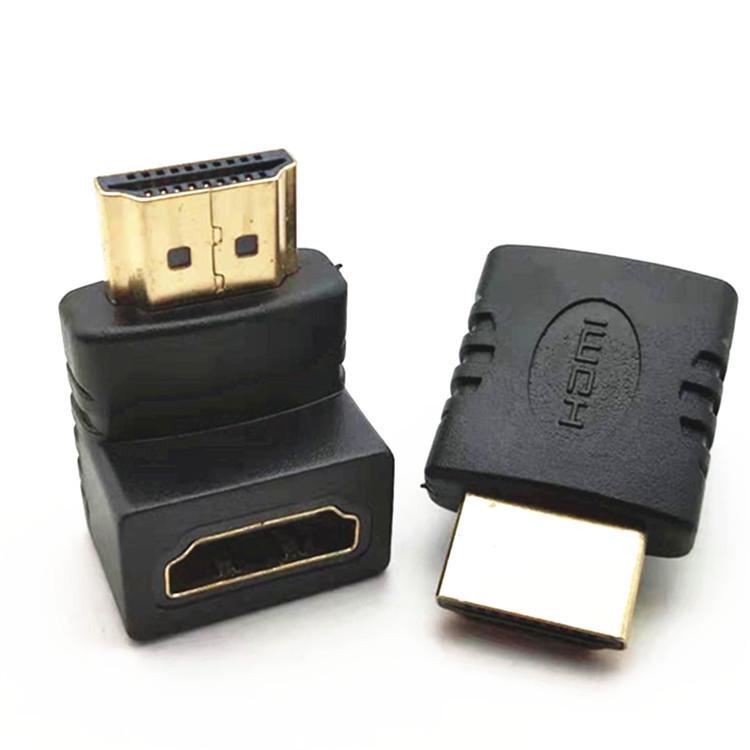 Угловой HDMI-адаптер 4K 60 Гц, 90°/270° Папа-Мама, Конвертер HDMI 2.0