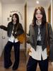 Women's Chic Korean Short Baseball Jacket - Unique Early Autumn Fashion
