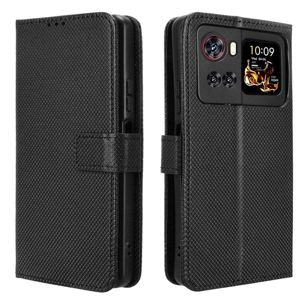 Кожаный чехол-портмоне с ремешком для Cubot X100, чехол для телефона с ромбовидной текстурой.