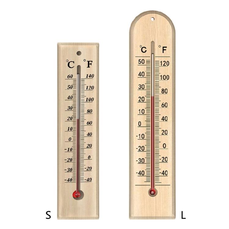 Wooden Temperature Gauge for Home and Office Large Display Accurate Measurement -40℃ to 50℃ Safe Kerosene Wall Mount Easy to Read