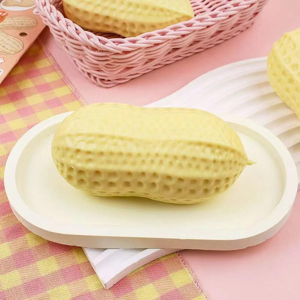Peanut Stress Ball Crunchy Squeeze Ball Squishy Toy Buttery-Soft Feel Fidget Toy ASMR Sensory Anti Stress Relief Toy for Adults