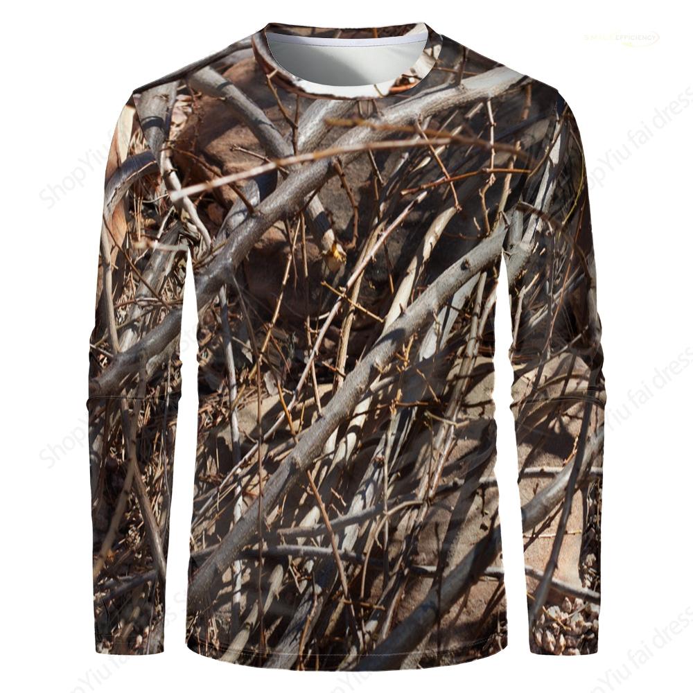 Мужская футболка с длинным рукавом, 3D камуфляж, охотничьи принтованные футболки, футболки для активного отдыха, повседневная хип-хоп футболка, футболка Ropa hombre Top Tee