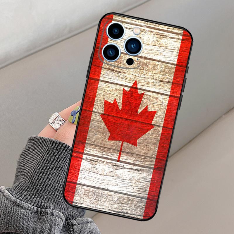 Canada Canadian Flag Phone Case For iPhone 16 14 13 12 15 Pro Max 15 16 Plus 12 13 mini XR 16e Funda Cover