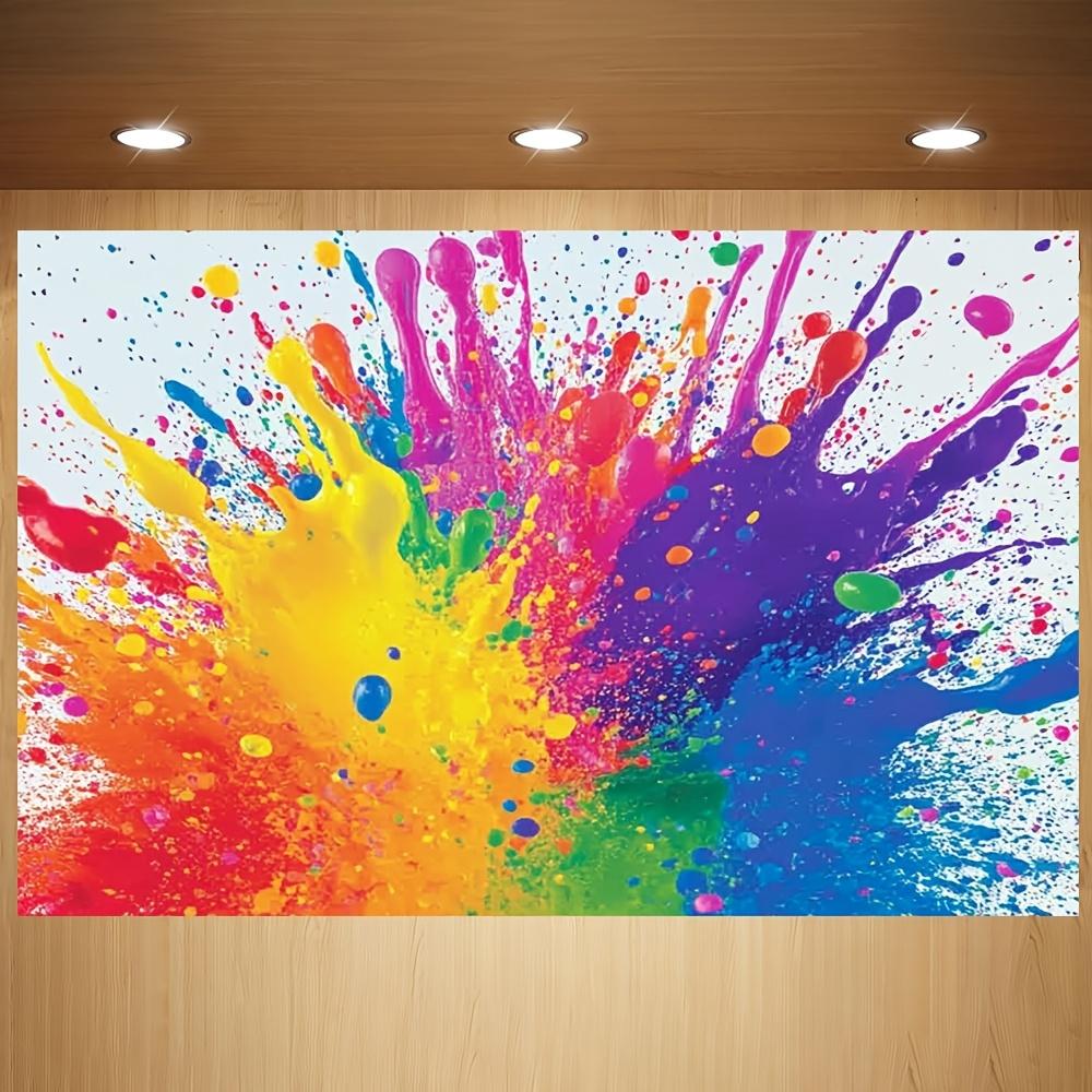 1pc Paint Splash background Abstract oil painting Photography background Theme party photo background