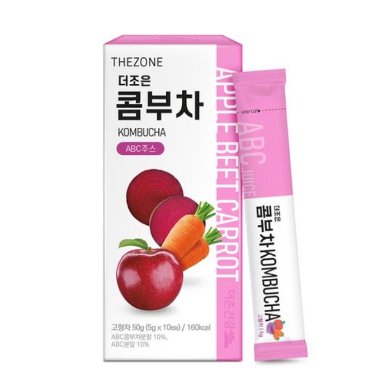 Чай TEAZEN с лимоном и чайным грибом, без сахара, игристый ферментированный порошок, живые пробиотики и пребиотики, 10,30 стиков по 5 г на пакетик