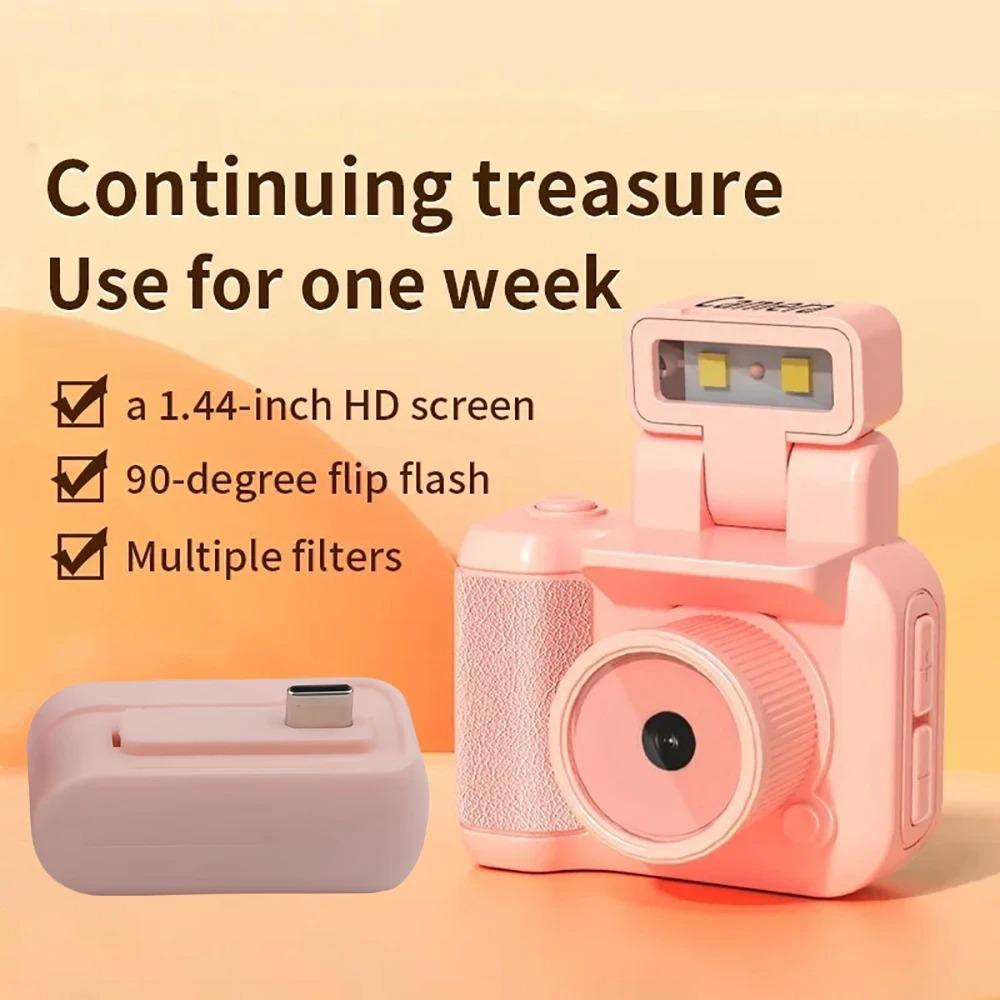 HD 1080p Mini Camera with LCD Screen Flash Lamp Portable Pocket Keychain Cam Video Recorder Digital Camera for Indoor Outdoor Home Sport