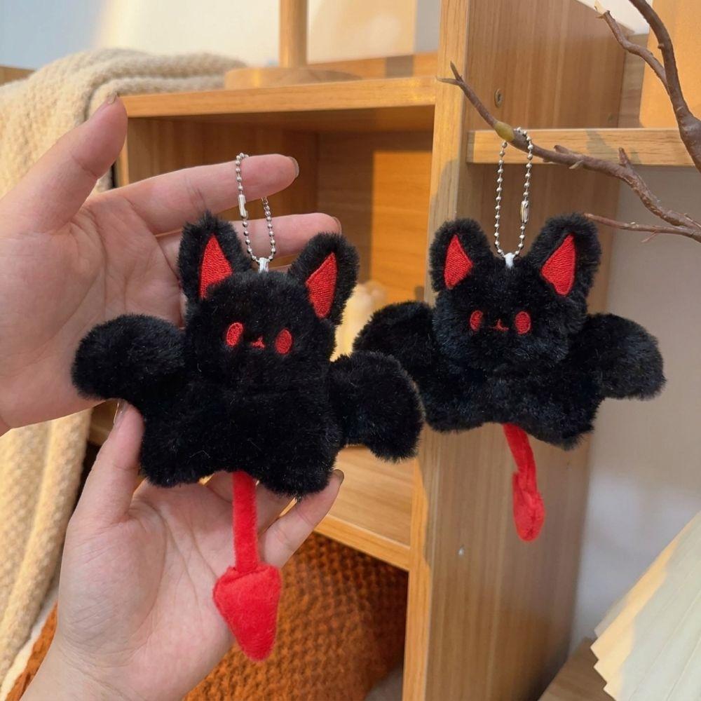 Soft Plush Bat Doll Keychain Room Decor Cute Bat Keyring Bat Hanging Ornament Birthday Gift