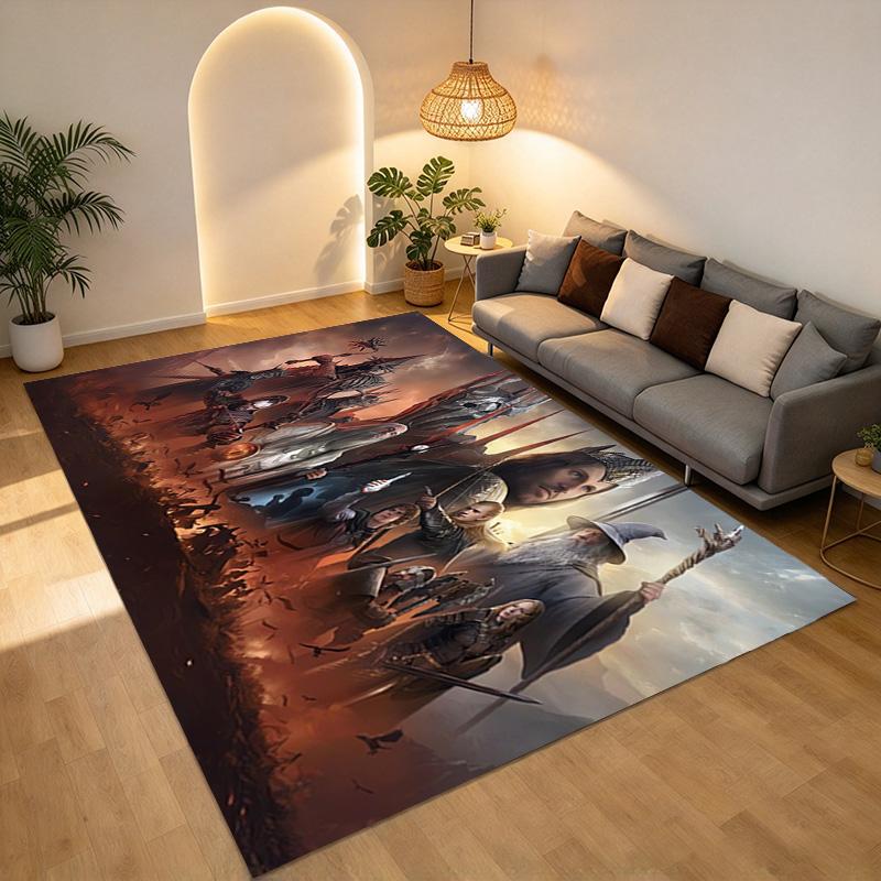 Fantasy Warriors Living Room Nonslip Area Rug Soft Carpet For Bedroom Game Playroom Sofa Office Home Decor Doormat Christmas Gift C929264