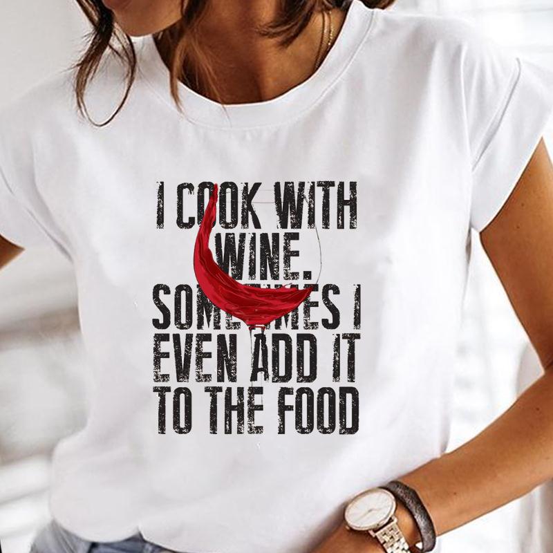 Модные футболки, женские футболки с надписью «вино», забавная трендовая женская одежда с коротким рукавом, одежда с героями мультфильмов, обычные топы с принтом, футболка с графическим принтом