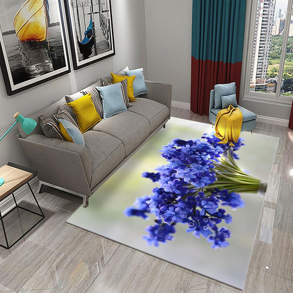 3D Красочный Ковер со Свежими Цветами для Кухни Ковер с Романтическим Цветочным Рисунком Ковер для Гостиной Ванной Комнаты Ковер для Пола Декор Ковра для Спальни Девочки