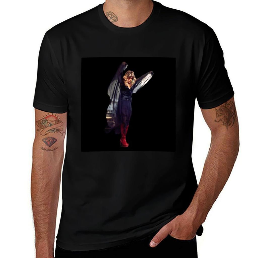 Stevie Nicks Black Background Version 4 Color Tshirt Work Duty Casual Tshirt