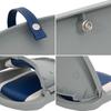 2 Piece Foldable Boat Seat Set with Cushion in Blue White