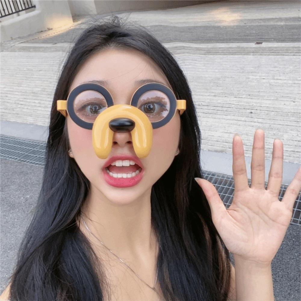 Cartoon Puppy Halloween Glasses Plastic Funny Glasses Creative Party Glasses Christmas Party
