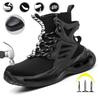 Men's Steel Toe Work Sneakers Safety Shoes Puncture-Proof Indestructible Boots Fashionable Footwear for Security Professionals