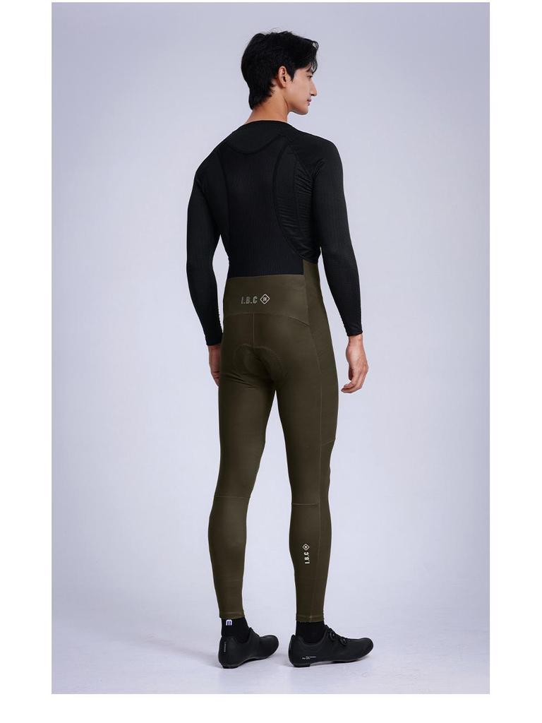 INBIKE Unisex Fleece Cycling Bib Pants - Warm High Waist for Long Distance (Autumn/Winter)