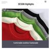 Мужской утолщенный красный свитер на осень/зиму - Теплый, вязаный, с круглым вырезом, модная база
