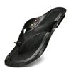 Outdoor Men's Fashion Brand Cowhide Comfortable Soft Bottom Flip Flops Summer Classic Style Men's Breathable Anti Slip Slippers
